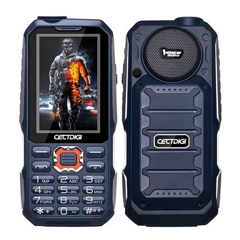 Cectdigi T19 Rugged 2G GSM Mobile Phone,Shockproof Military-Designed Phone with Power Bank ...