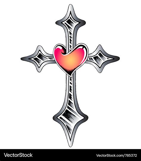 Cross symbol tattoo Royalty Free Vector Image - VectorStock