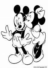 Mickey And Minnie Kissing Coloring Pages sketch template