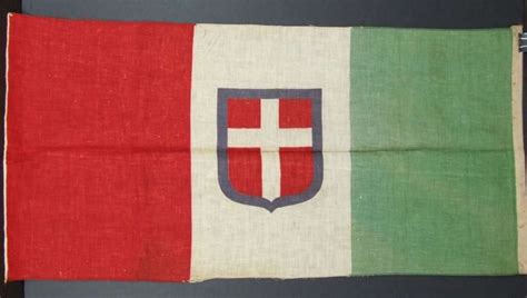 Italian Flag With House of Savoy Shield