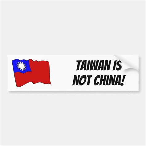 Taiwan Flag Bumper Sticker | Zazzle