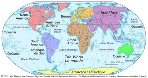 Carte du monde - Présentation du monde sous forme de cartograhie