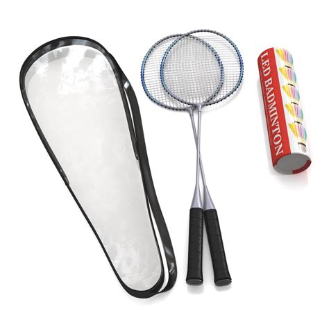 Trained Premium Quality Badminton Rackets, Pair of 2 Rackets, Lightweight & Sturdy, with 5 LED ...