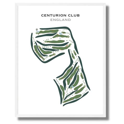 Centurion Club England Golf Course Map Home Decor Golfer - Etsy