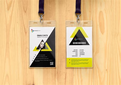 Creative Id-Card For Corporate use Free Template – GraphicsFamily