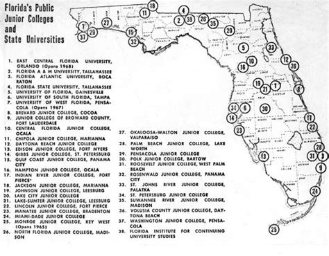 Florida Memory - Map of Florida's public junior colleges and state ...