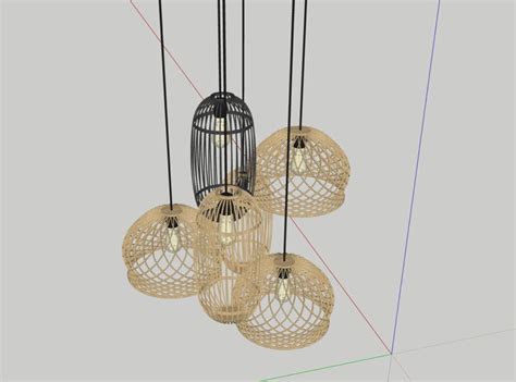 3512 Rattan lamp Sketchup Model by Lanh Leo