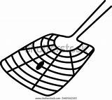 Swatter Icon Outline Style Coloring Template Stock Vector Royalty Free  sketch template