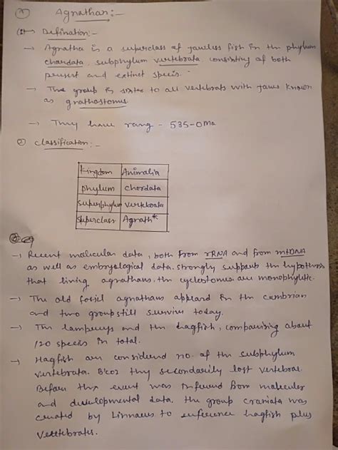 a. In what ways are living agnathan fish not representative of the anatomy and ecology of ...