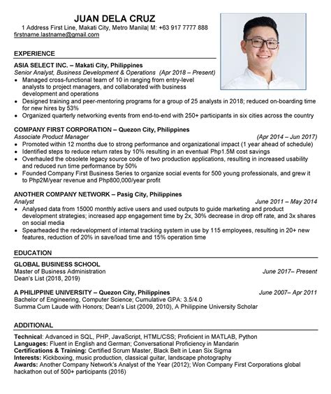 Resume Template ATS - Brazil Network