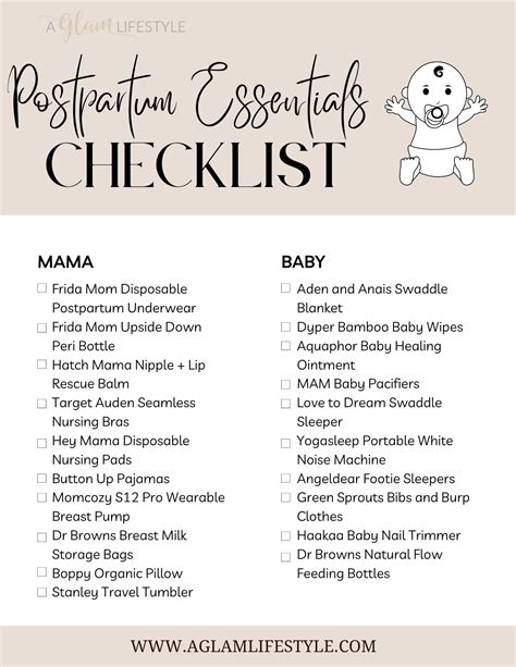 20 Postpartum Essentials - A Glam Lifestyle