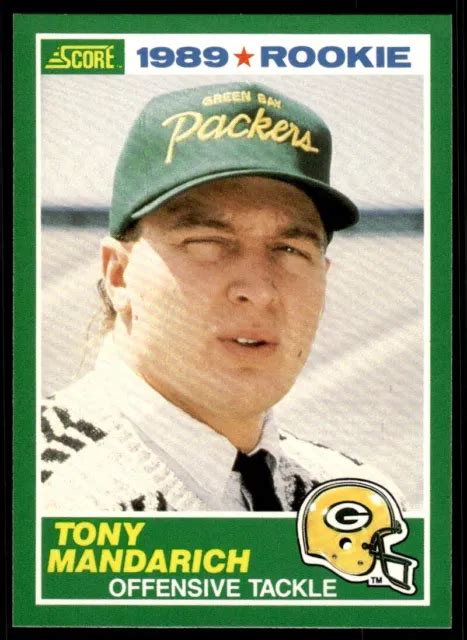 1989 SCORE TONY Mandarich recrue Green Bay Packers #269 EUR 1,56 ...