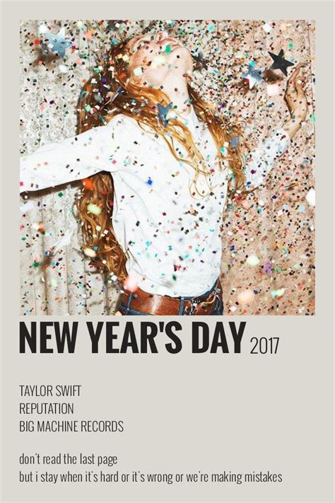 New Year's Day polaroid poster in 2021 | Taylor swift posters, Taylor ...