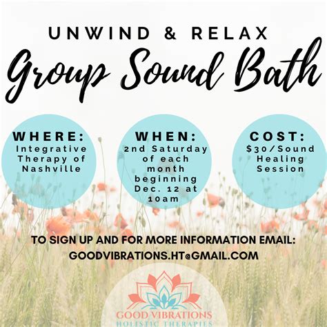 Group Sound Bath - Integrative Therapy of Nashville