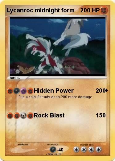 Pokémon Lycanroc midnight form 1 1 - Hidden Power + - My Pokemon Card