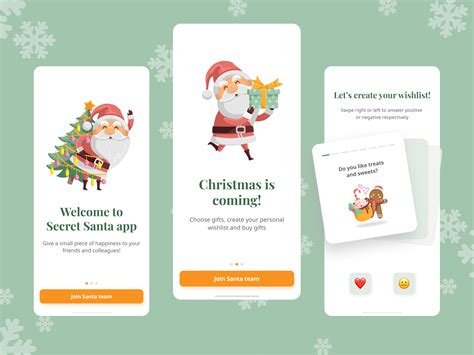 Secret Santa app by Svetlana Shkurdze on Dribbble