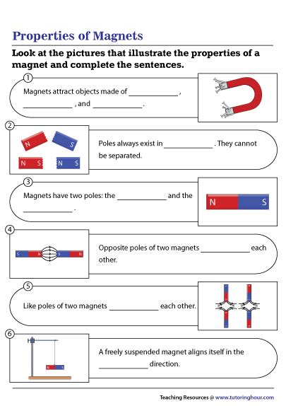 Magnet Worksheet For Grade 3