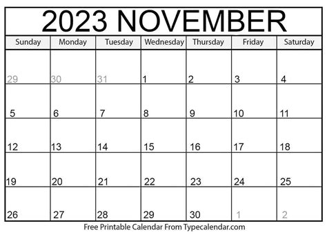 Free Printable November 2023 Calendars | by Helena Orstem | Medium