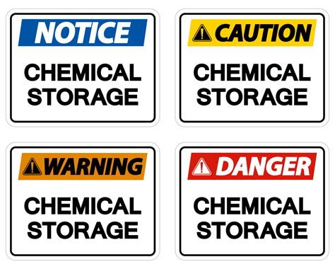 Label Chemical Storage Sign On White Background 5437622 Vector Art at Vecteezy