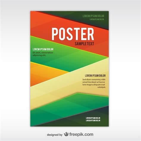 Free Vector | Geometric abstract poster template