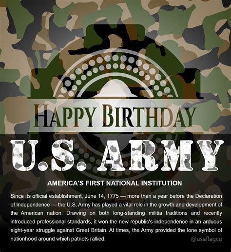 Happy Birthday United States ARMY - Since its official establishment, June 14, 1775 — more than ...