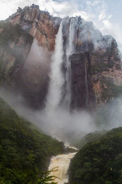 Angel Falls Salto Angel Highest Waterfall World 978 Venezuela Covered ...