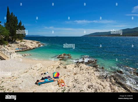 Beach, Rabac, Istria, Croatia Stock Photo - Alamy