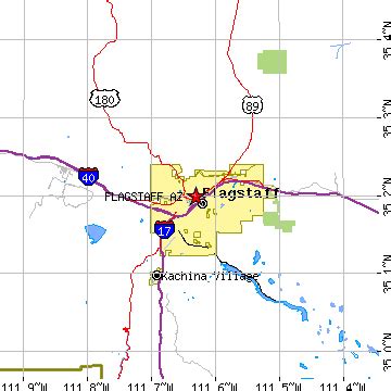 Flagstaff Zip Code Map – Map VectorCampus Map