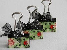 pretty clips/photo holders | Another set of binder clips tha… | Flickr Crafts To Make, Homemade ...