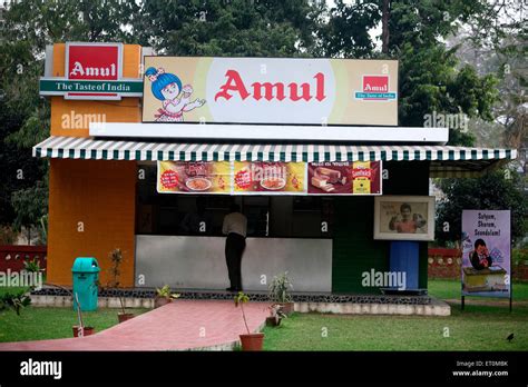 Amul products outlet in campus of Amul factory in Anand Gujarat India Asia Asian Indian Stock ...