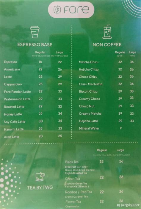 Selalu diperbarui! Menu Fore Coffee, Kuningan