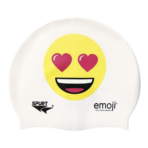 Emoji Laughing with Heart Eyes on F212 Warm White Spurt Silicone Swim ...