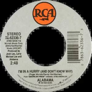 Alabama - I'm in a Hurry (And Don't Know Why)