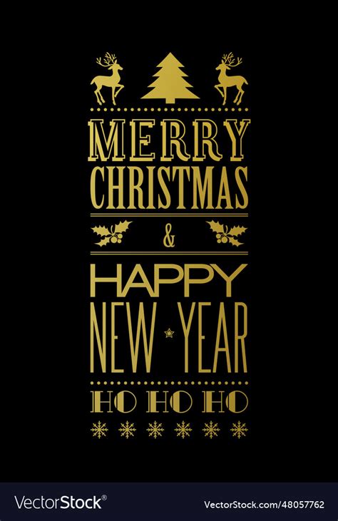 Merry christmas typography Royalty Free Vector Image