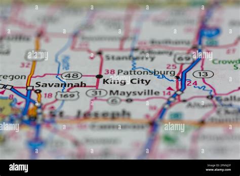 King City Missouri USA shown on a Geography map or road map Stock Photo - Alamy