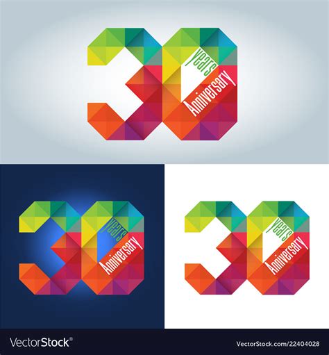 30th anniversary logo Royalty Free Vector Image