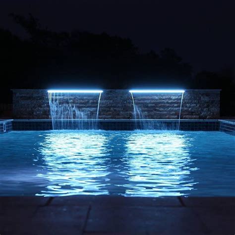 34+ Stunning Swimming Pool Lighting Designs | Home Designs | Design Trends - Premium PSD, Vector ...