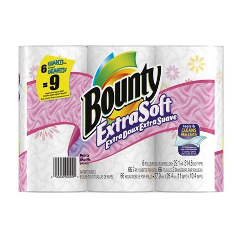 Bounty Basic 6-Pack Extra Soft Prints Giant Paper Towel Rolls at Lowes.com