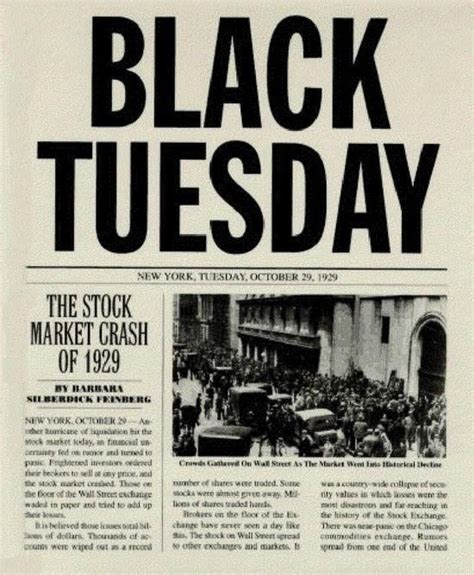 The Great Depression Newspaper Headlines From The 1929