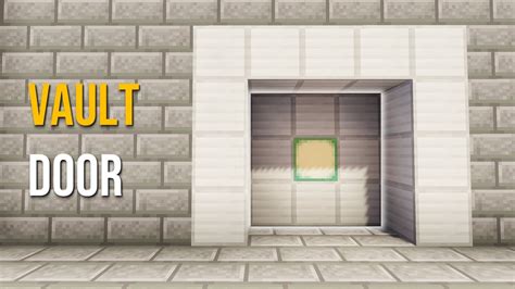 Minecraft: How to make a Vault Door in 3 MINUTES - YouTube