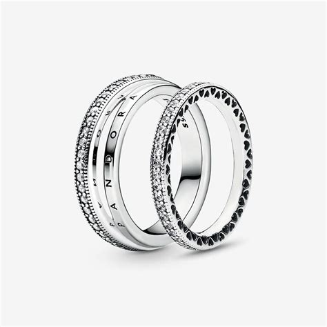 Pandora Signature Classic Ring Set | Sterling silver | Pandora US