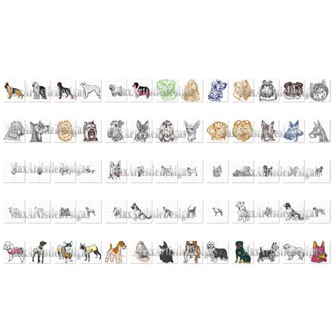 550+ Dogs embroidery designs for machine embroidery in PES JPG format ...