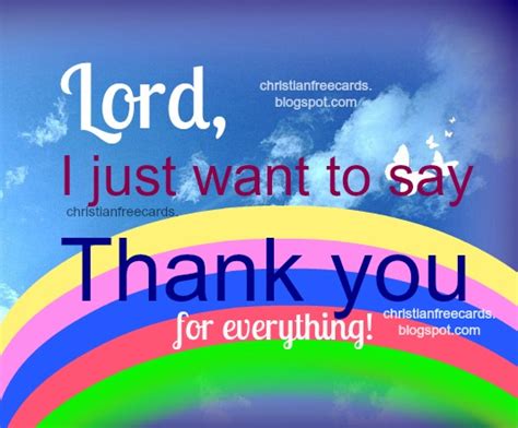 Lord, Thank you for everything | Free Christian Cards