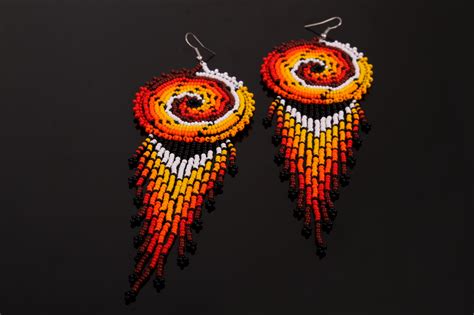 Native American Style Earrings, Indian Beaded Earrings, Beaded ...