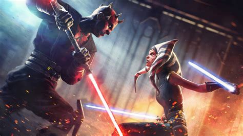 Darth Maul vs Ahsoka Tano Star 4K #8291l Wallpaper PC Desktop