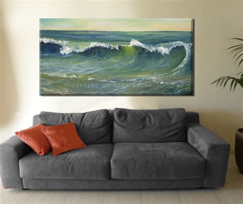 Blue Wall Art Green Wall Art Canvas Living Room Wall Art - Etsy