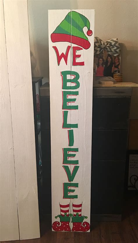 Believe Christmas porch sign Pallet Christmas, Christmas Wood Crafts, Christmas Signs Wood ...