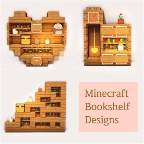 Minecraft Bookshelf Designs - iFunny | Minecraft, Cool minecraft creations, Minecraft crafts