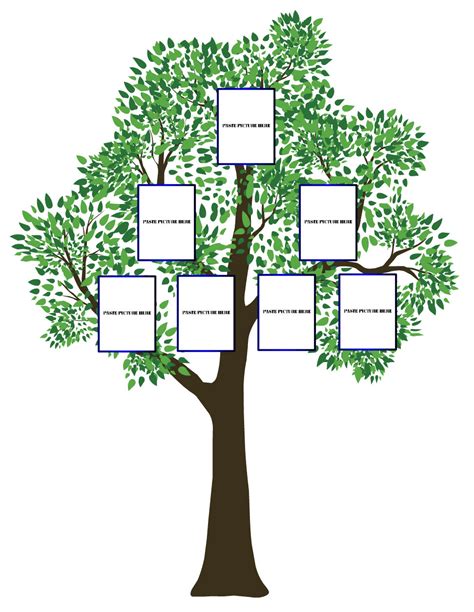 family tree template 6 members - Clip Art Library