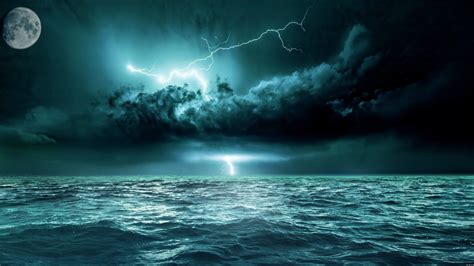 Weather out the Ocean | Hd wallpaper, Night sky moon, Night skies